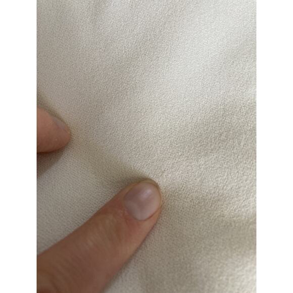 Ann Taylor Lace Cuff Bell Sleeve Tunic Crepe Women S Cream Boho Cottagecore - Picture 9 of 12